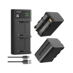 K&F Concept 2 Pack NP-F970 Battery with LED Charger