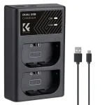 K&F CONCEPT Dual Slot Quick Charger with Micro USB and Type-C Dual Interface