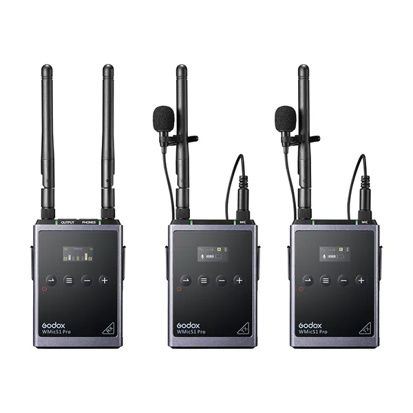 Godox WMicS1 Pro Kit 2 Wireless Lavalier Microphone System