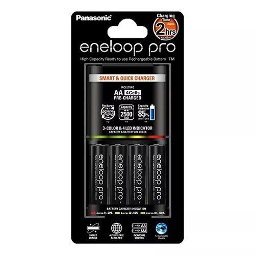enloop-pro.jpg Panasonic BQ-CC55U Charger with 4 x Eneloop Pro AA 2500mAh Batteries - Image 1