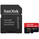 SanDisk 128GB Extreme Pro microSDXC UHS-I  Memory Card with SD Adapter